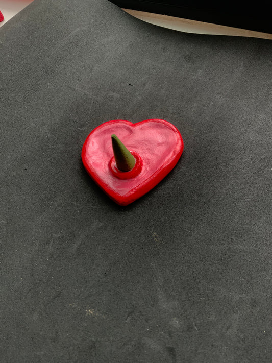 Incense cone holder Heart