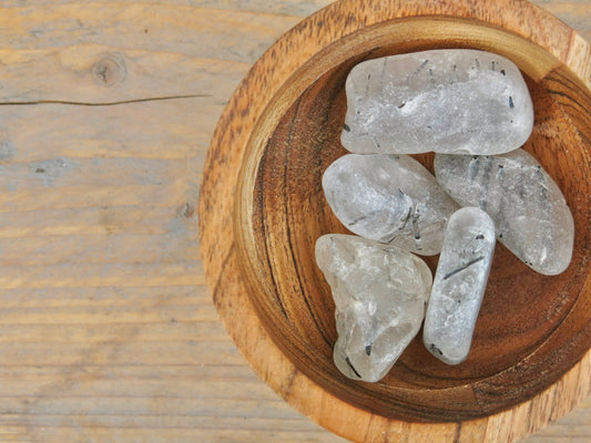 Tourmalated Quartz tumble